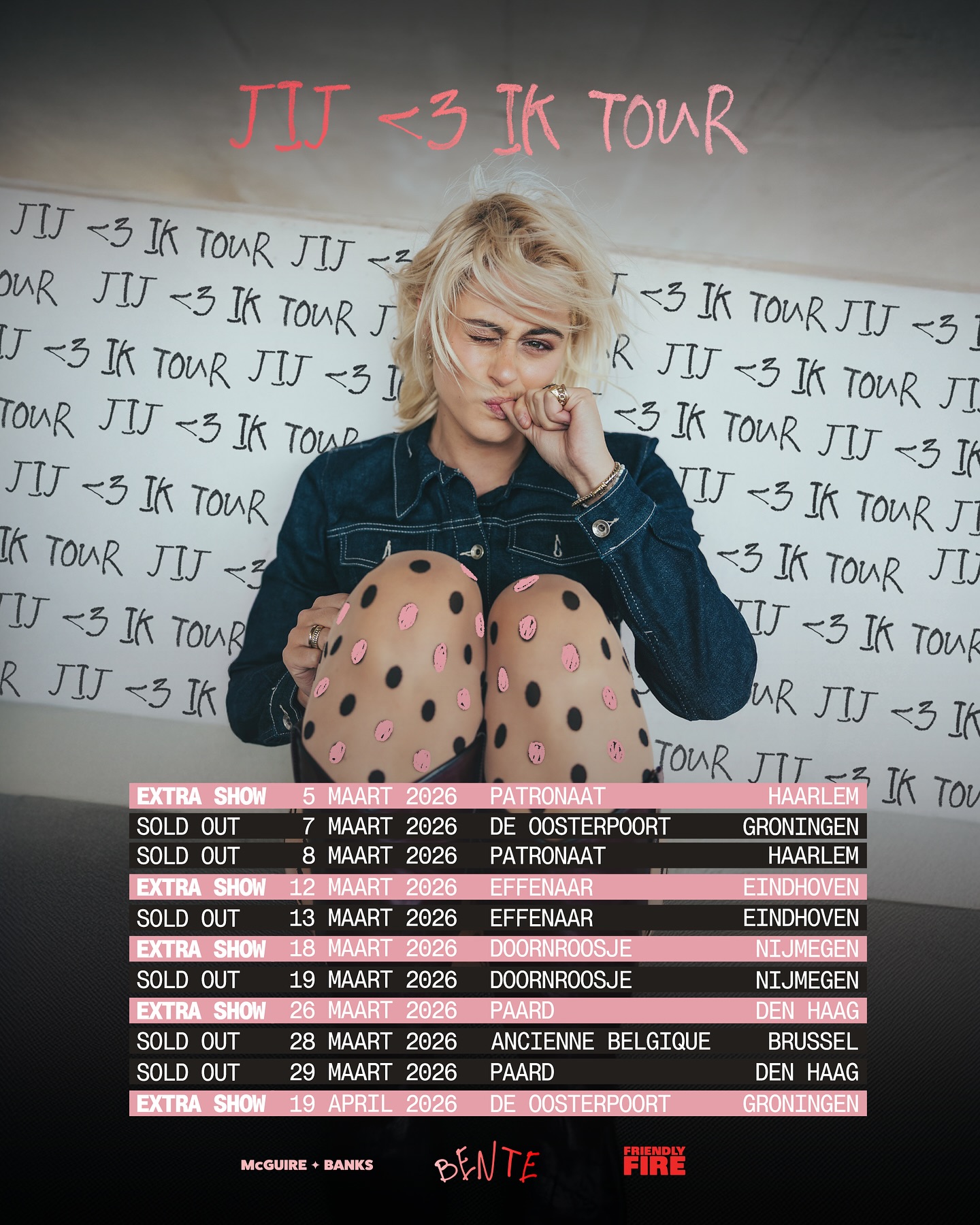 Bente jij <3 ik Tour Poster 2026